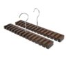 HOUSE DAY Pack of 2 Belt Hanger Wooden Belt Organizer Belt Rack Organizer Belt Rack Holder for Closet Storing Belts Tie for Men or Women, Belt Holder, Belt Storage, Tie Rack, Tie Hanger (Bronze)
