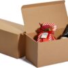 Brown Cardboard Gift Boxes Favor for Bridesmaid & Groomsmen Proposal/Birthday/Party/Wedding, Kraft Paper Present Packaging Box with Lid, Gift Wrap Boxes Bulk for Crafting.(23x12x12Cm)