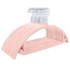 MIZGI Premium Velvet Hangers (Pack of 50) Heavyduty- Non Slip No Shoulder Bump Suit Hangers - Chrome Hooks,Space Saving Clothes Hangers,Rounded Hangers for Coat,Sweater,Jackets,Pants.(Rose Pink)