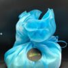 12 Pack Of Favor Bags Round Drawstring Organza Jewelry Candy Pouch Using for Gift Christmas Wedding Party Favor Gift Packaging Bags.(Size By Diameter Large 63*63cm) - BLUE