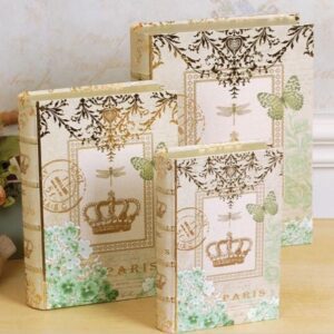 Carboard Well Decorative Book Shape Gift Box Sturdy Gift Box Reusable Decorative Storage Box Packaging Box Candy Snack Boxes Multipurpose Storage box.(full set)
