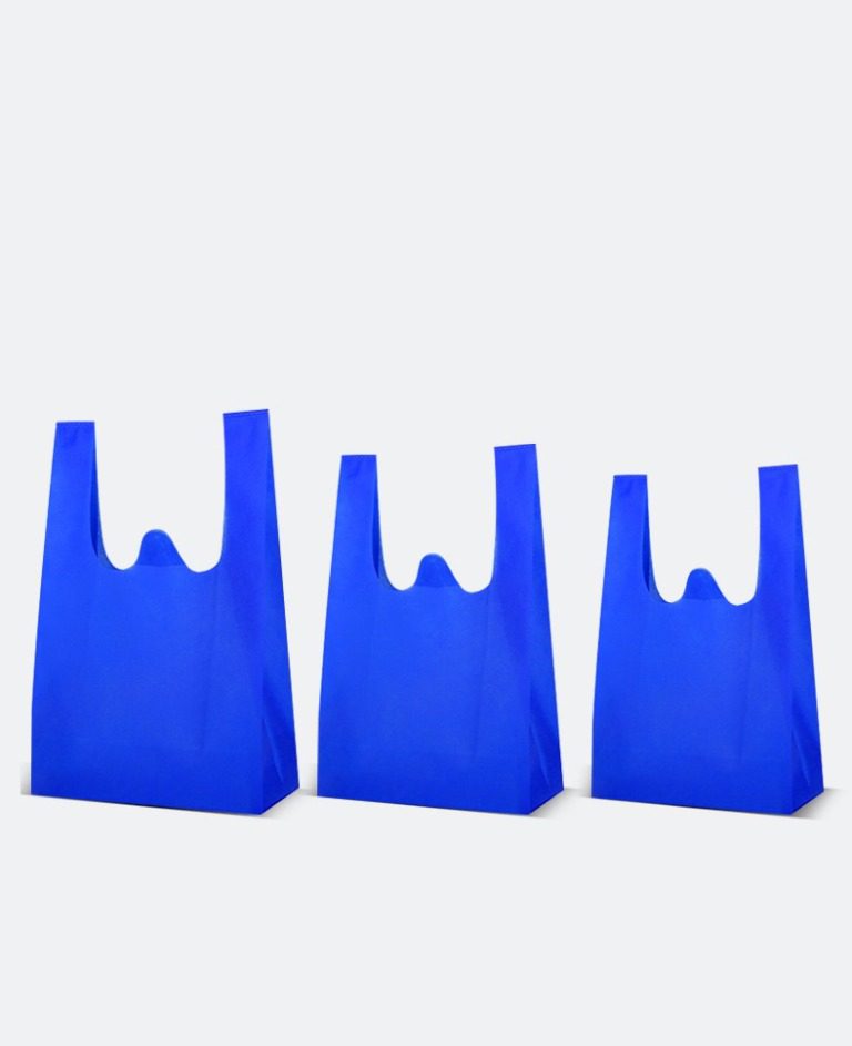 100-Pack Non-woven vest bag spot supermarket shopping bag Eco Friendly wholesale hand bag packing bag environmental protection bag handbag