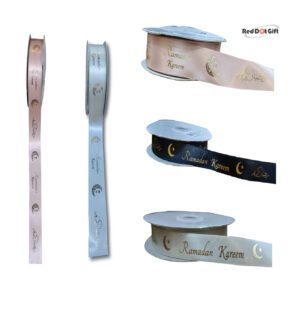 Ramadan Kareem Ribbons Metailic Golden Foil Printing Using For Gift-wrapping Decorations For The Ramadan Kareem Celebration.(Size 1-inch/2.5Cm)
