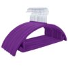 Premium Velvet Hangers (Pack of 50) Heavyduty- Non Slip No Shoulder Bump Suit Hangers - Chrome Hooks,Space Saving Clothes Hangers,Rounded Hangers for Coat,Sweater,Jackets,Pants (Dark Purple)