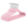 MIZGI Premium Velvet Hangers (Pack of 50) Heavyduty - Non Slip - Velvet Suit Hangers Light Pink - Chrome Hooks,Space Saving Clothes Hangers