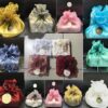 12 Pack Of Favor Bags Round Drawstring Organza Jewelry Candy Pouch Using for Gift Christmas Wedding Party Favor Gift Packaging Bags.(Size By Diameter Large 63*63cm)