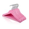 HOUSE DAY Wooden Childrens Hangers Kids Hangers 20 Pack, Wood Baby Hangers Nursery Haink)ngink)ers, 360° Swivel Hook Non Slip Coat Hanger for for Coats, Suits, Pants and Jackets (Pink)