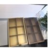 10-Pack Of 6 Cavities Food Storge Box With Inserts Containers Bakery Boxes Translucent Window Cover Boxes.(23.5*16*5Cm)