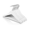 HOUSE DAY Wooden Childrens Hangers Kids Hangers 20 Pack, Wood Baby Hangers Nursery Hangers, 360° Swivel Hook Non Slip Coat Hanger for for Coats, Suits, Pants and Jackets, White