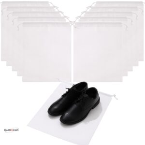 Pack of 20 White ( without window ) Non-Woven Storage Bags , Shoe Bags ,Shoe Organizer